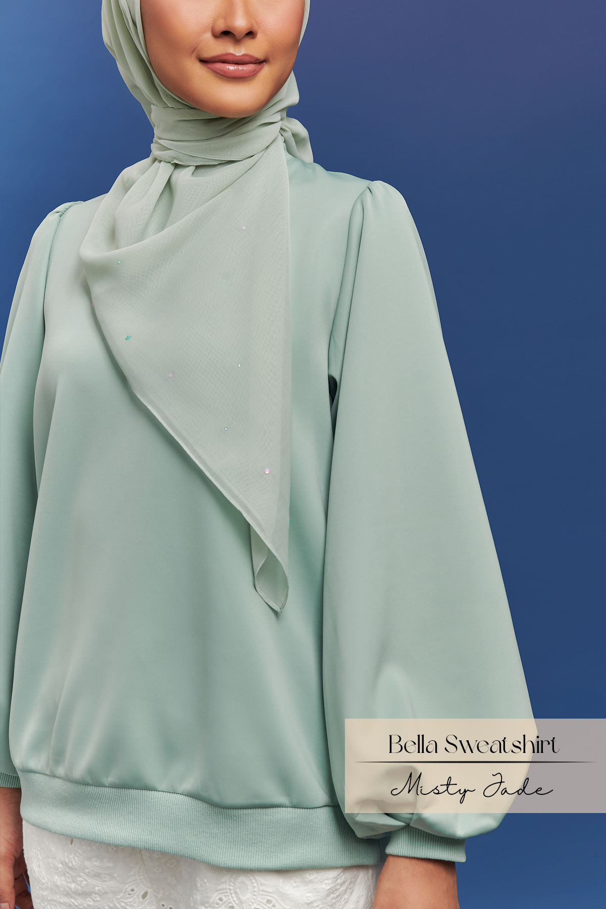 Bella Sweatshirt: Misty Jade
