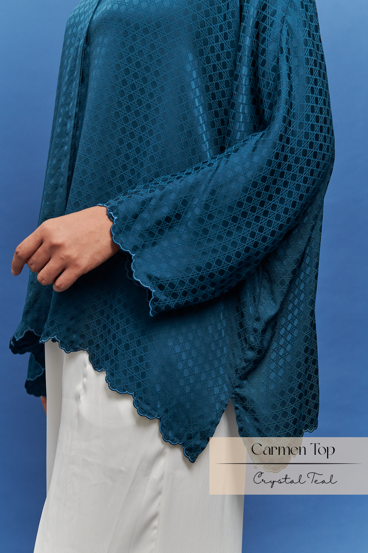 Carmen Blouse: Crystal Teal