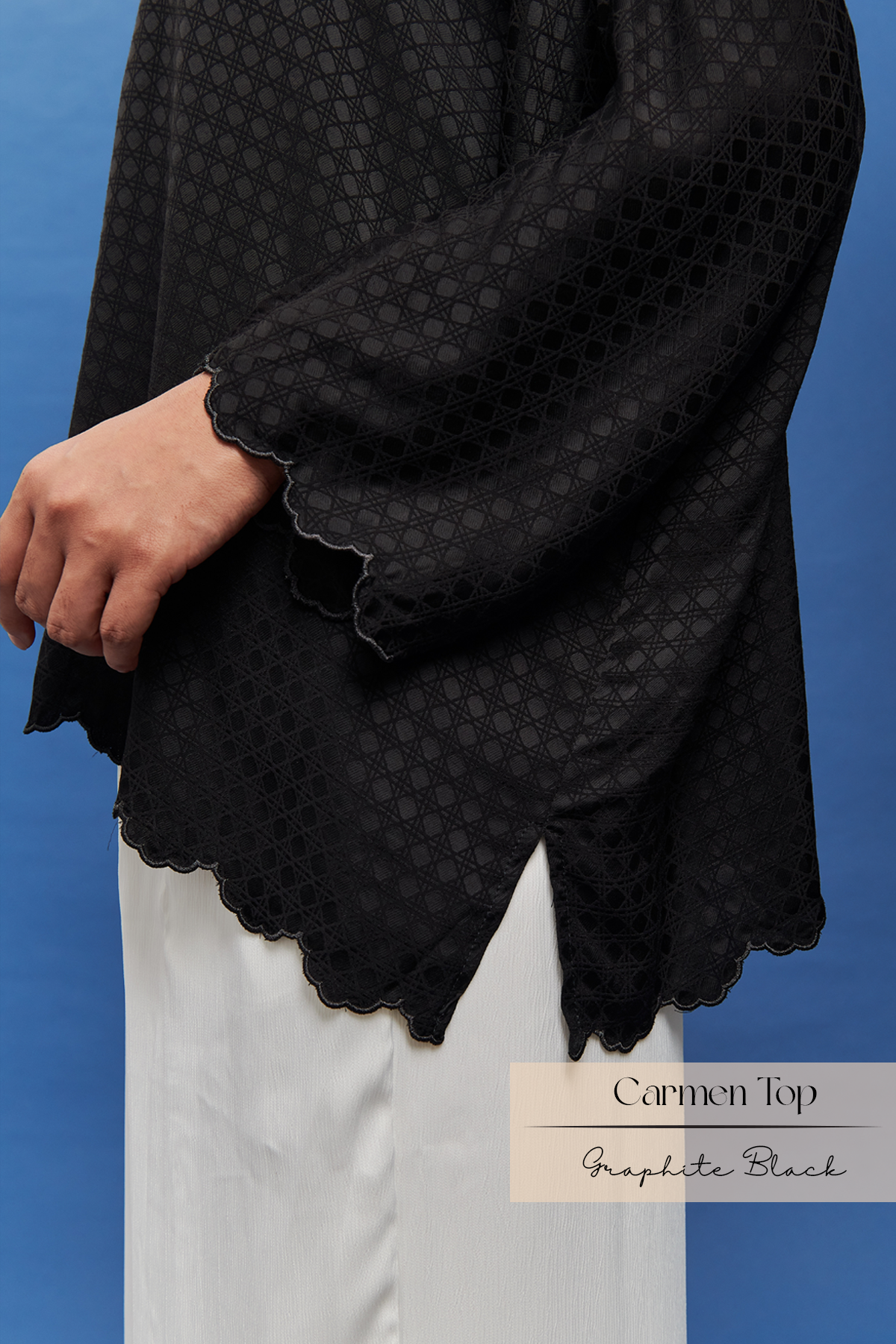 Carmen Blouse: Graphite Black