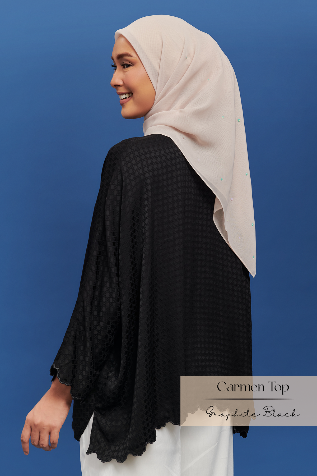 Carmen Blouse: Graphite Black