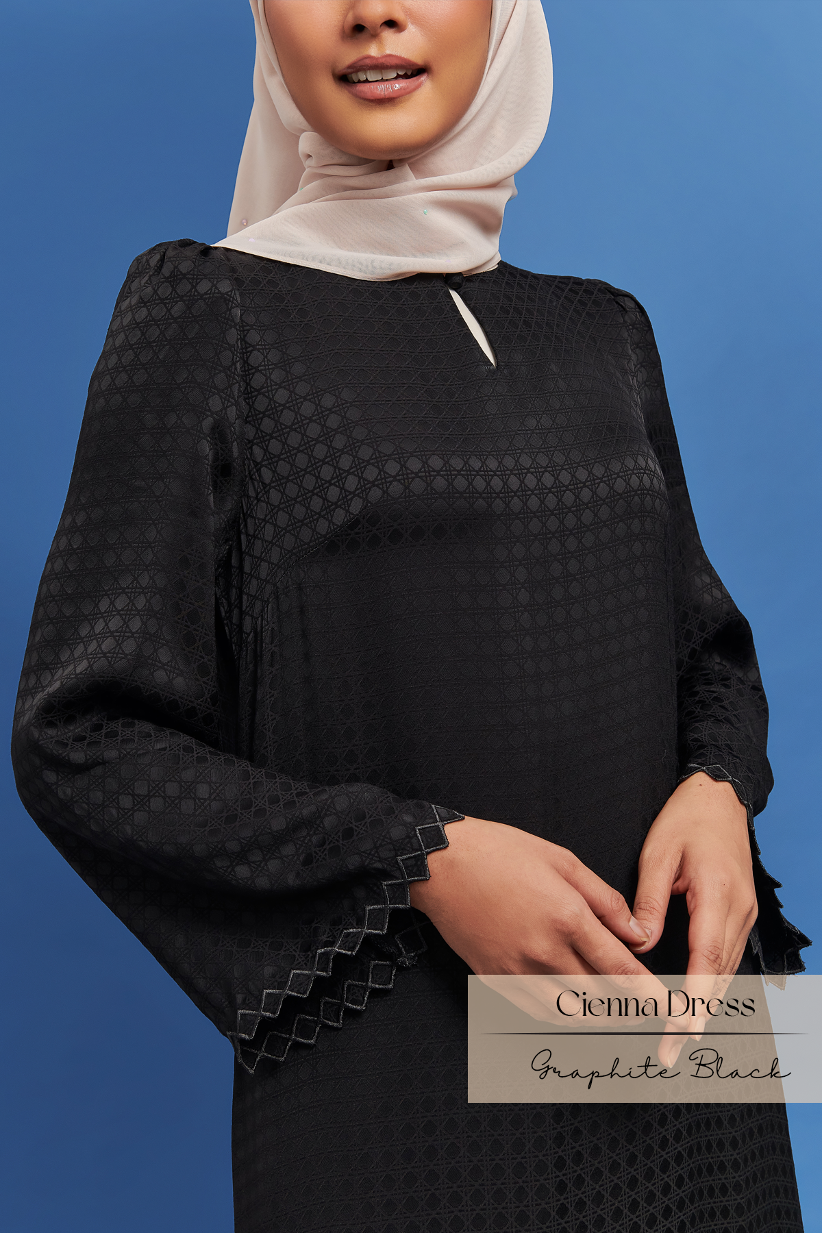 Cienna Dress: Graphite Black