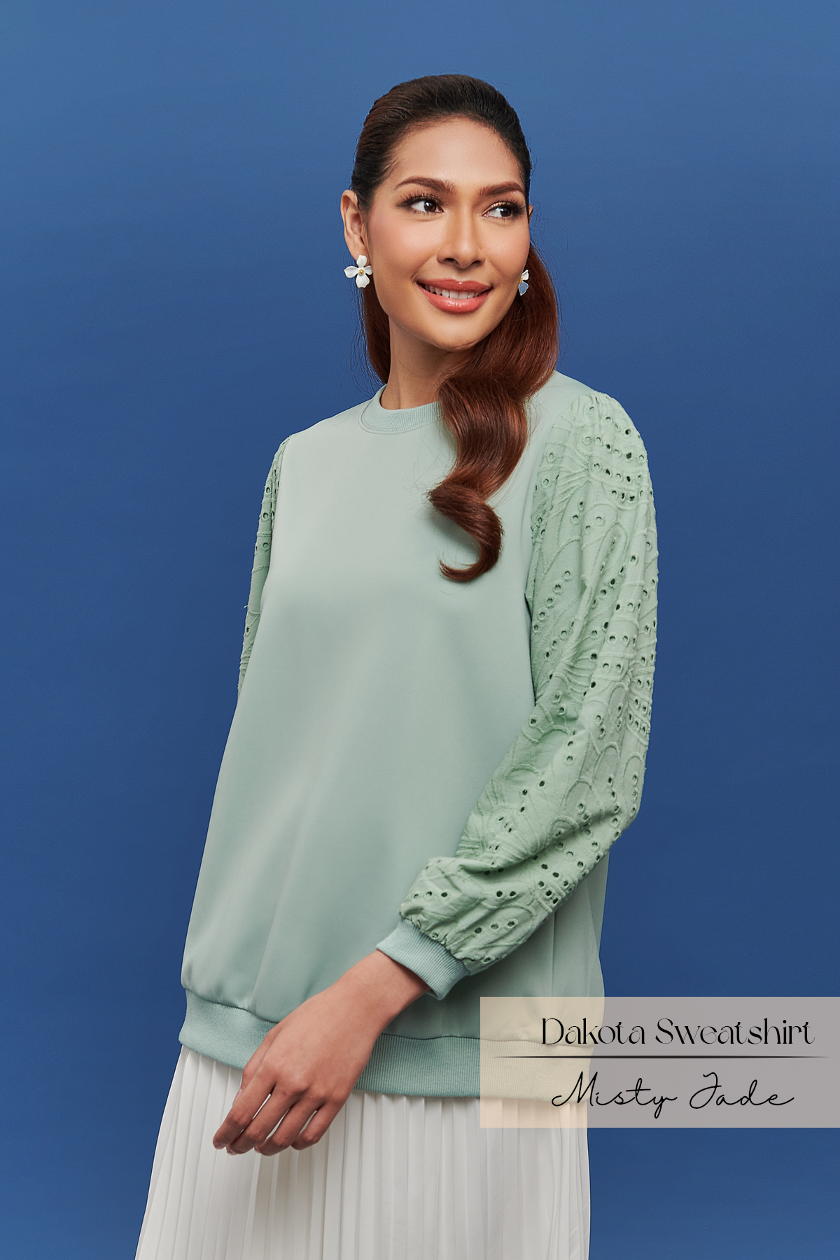 Dakota Sweatshirt: Misty Jade