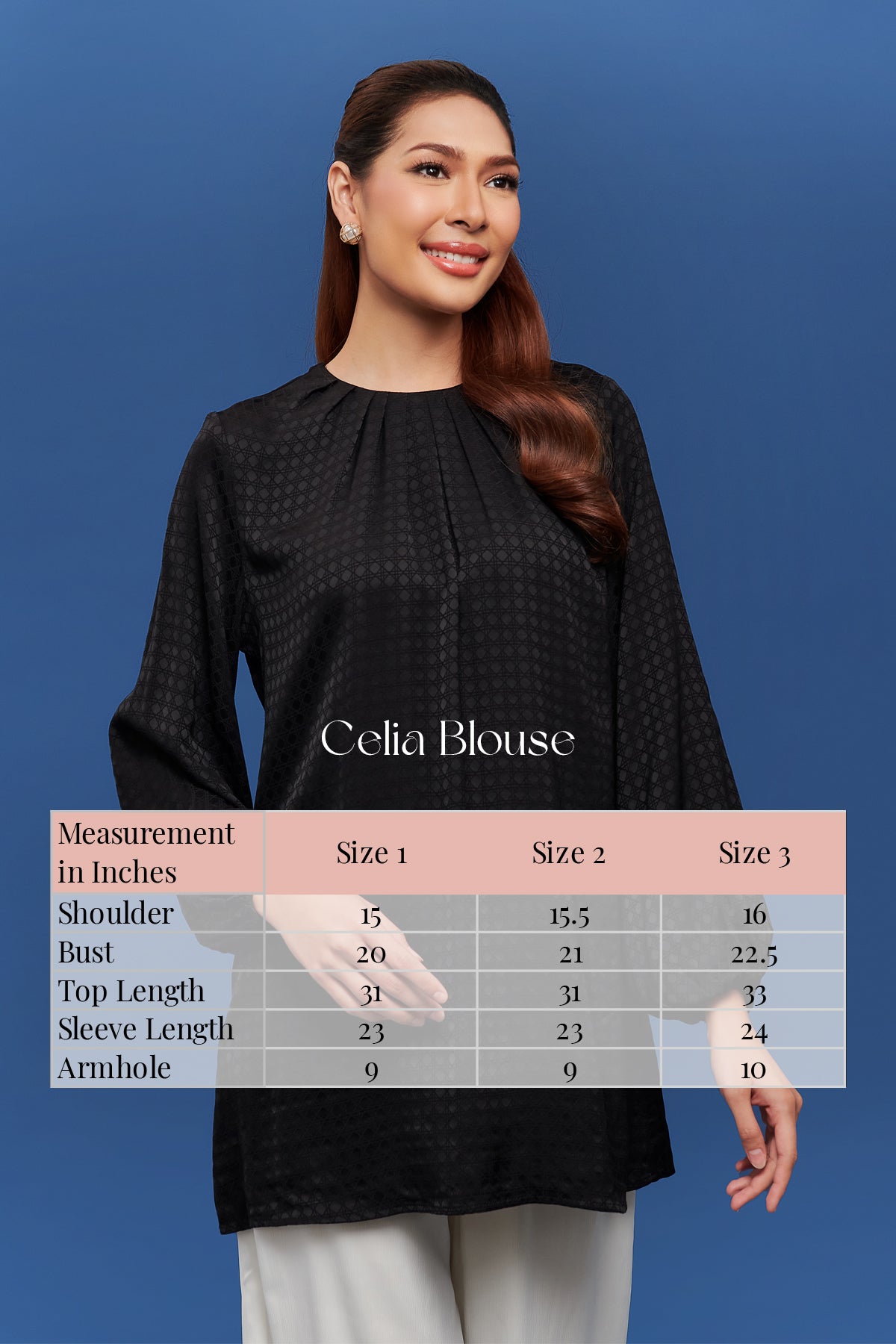 Celia Blouse: Graphite Black