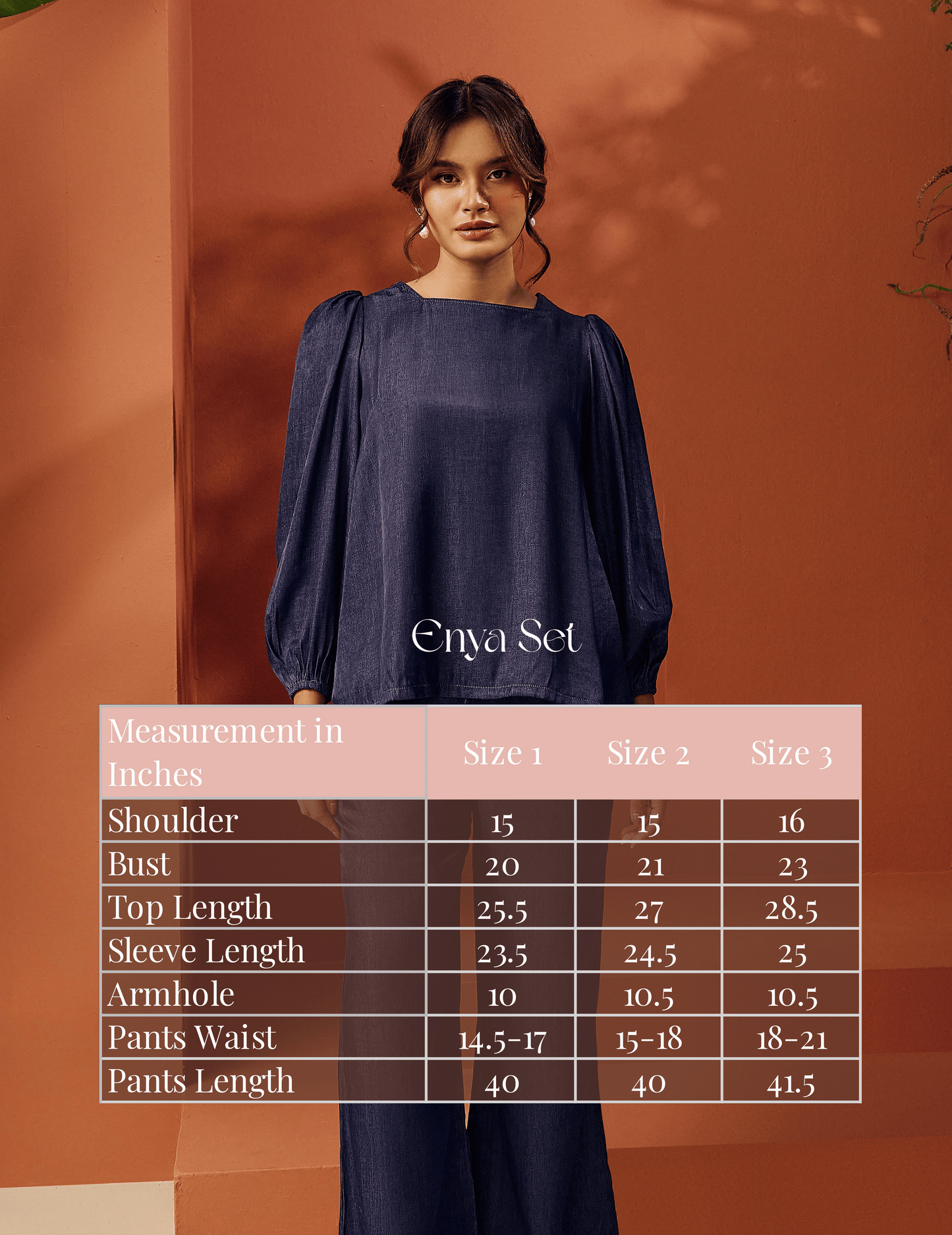 Enya Pant Sets | Light Denim