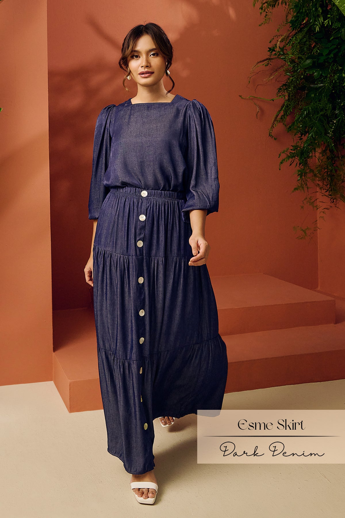 Esme Skirt: Dark Denim