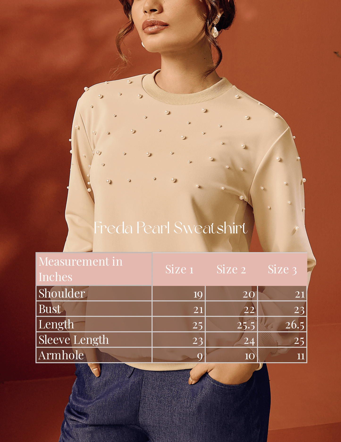 Freda Pearl Sweatshirt : Ash Grey