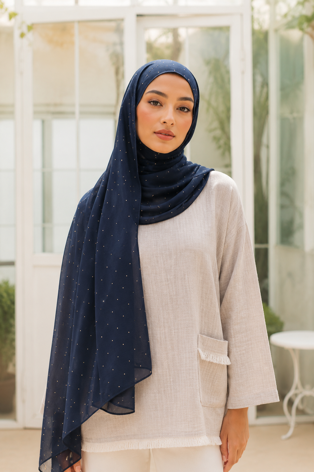 Beaded Chiffon Shawl