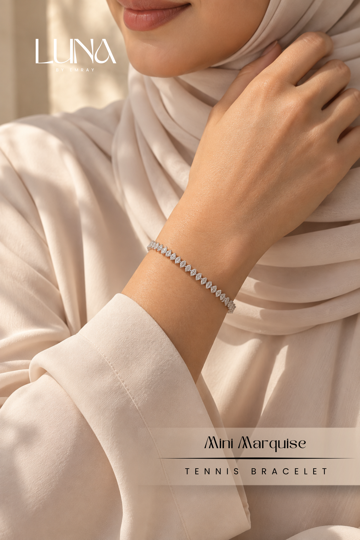 Luna: Mini Marquise Tennis Bracelet