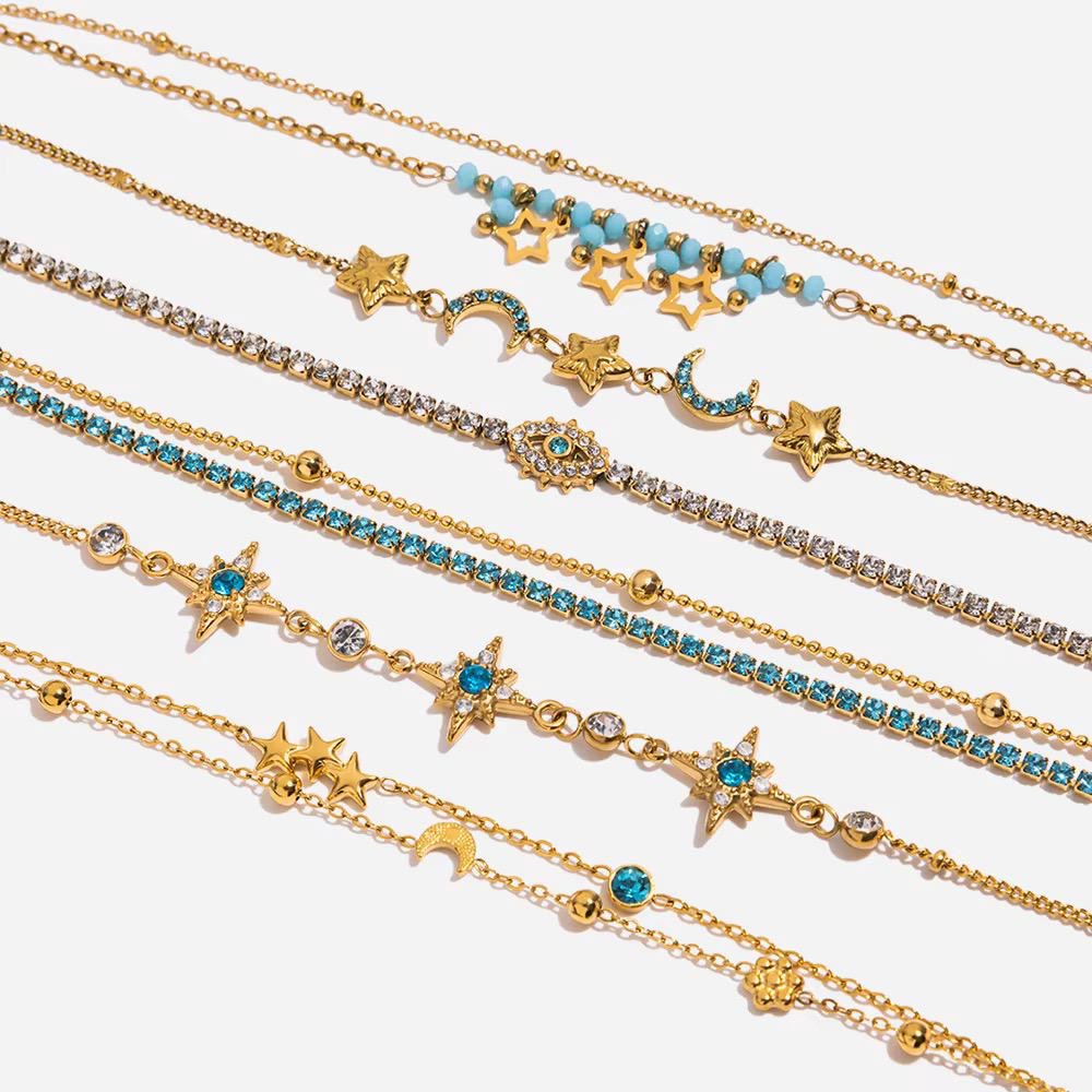 Element Bracelet | Blue Crystal