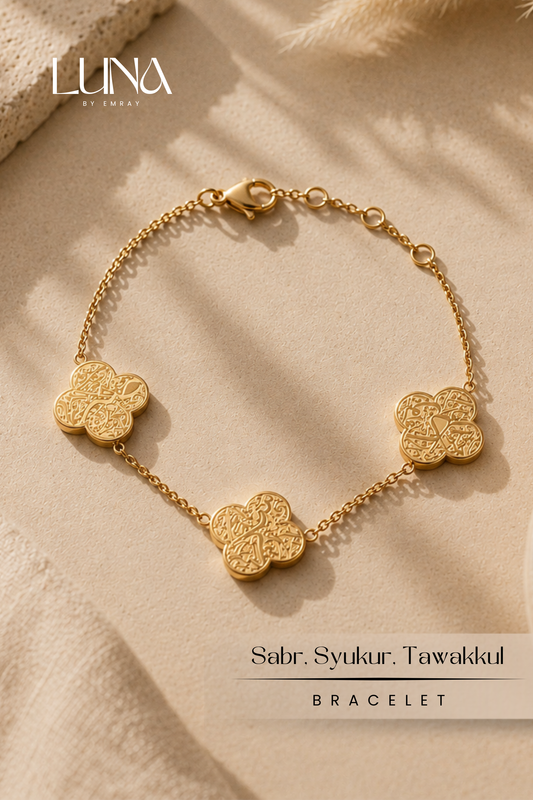 Luna: Sabr Syukur Tawakkul Clover Bracelet