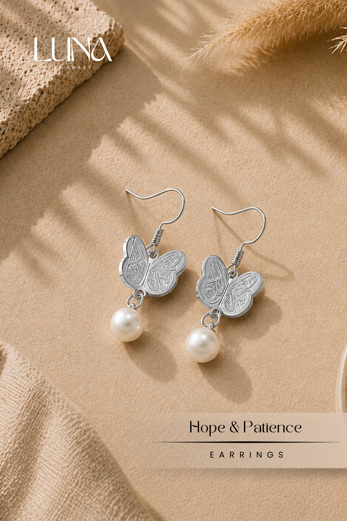 Luna: Wings of Hope & Patience Necklace & Earrings