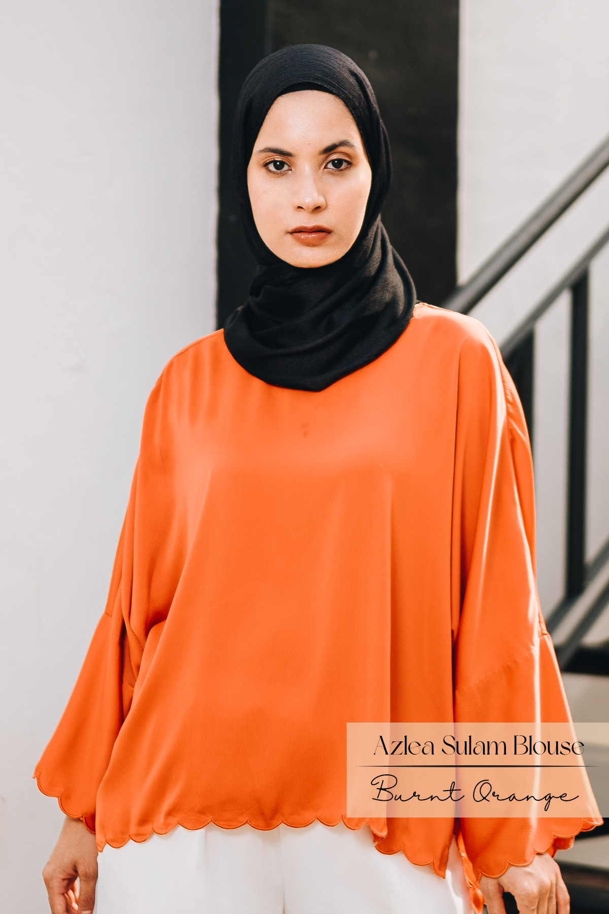 Azlea Sulam Blouse: Burnt Orange