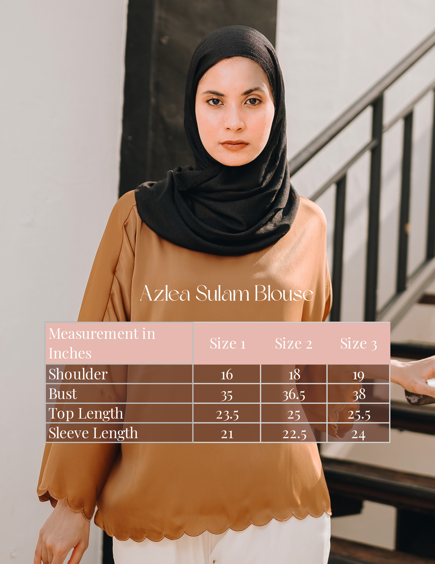 Azlea Sulam Blouse: Burnt Orange