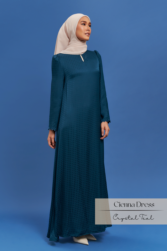 Cienna Dress: Crystal Teal