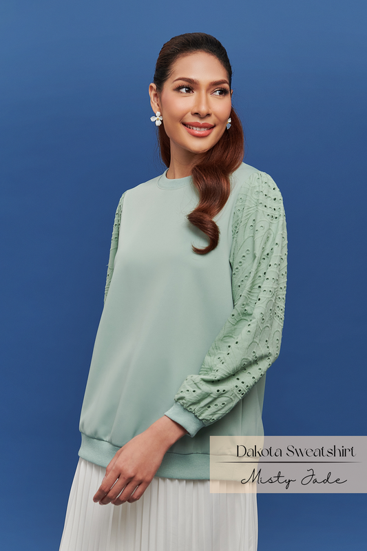 Dakota Sweatshirt: Misty Jade