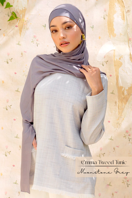 Emma Tweed Tunic: Moonstone Grey