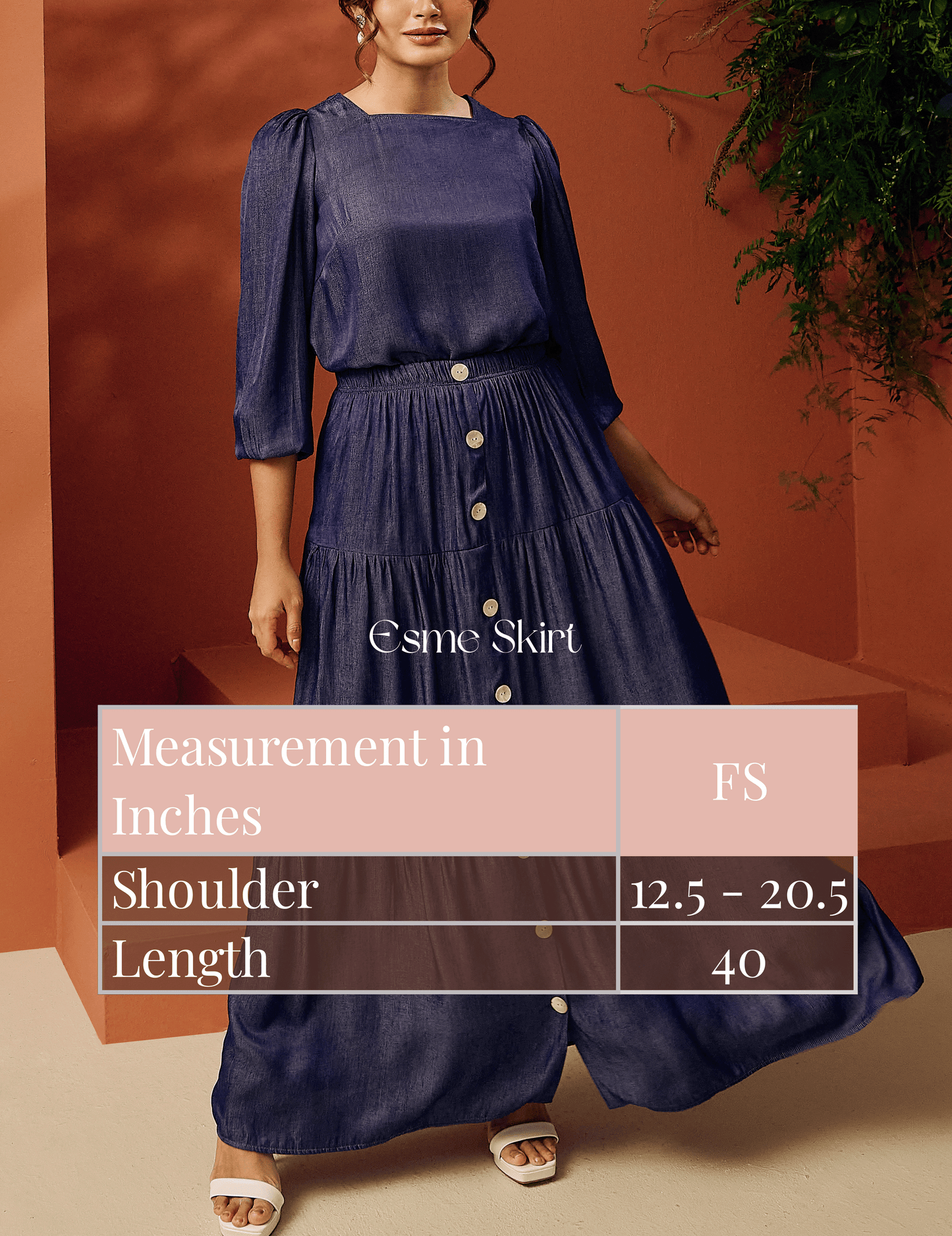 Esme Skirt: Light Denim