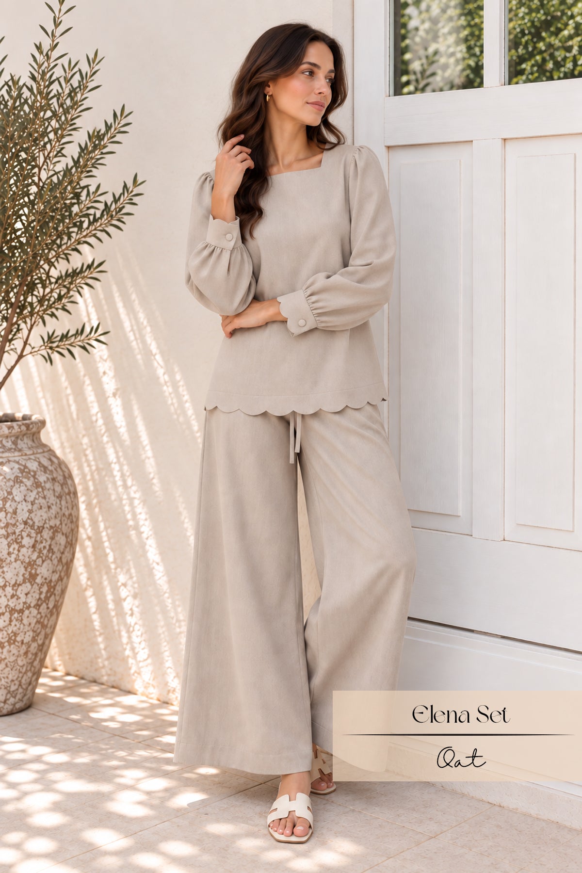 Elena Pants Set | Nude