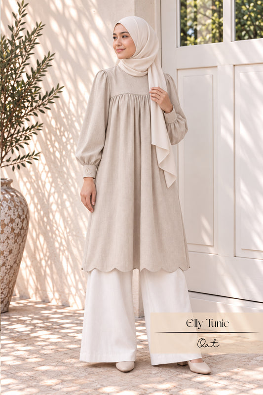Elly Babydoll Tunic | Nude