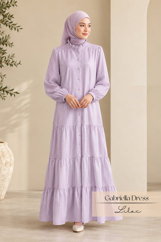 Emray: Gabriella Striped Dress | Lilac