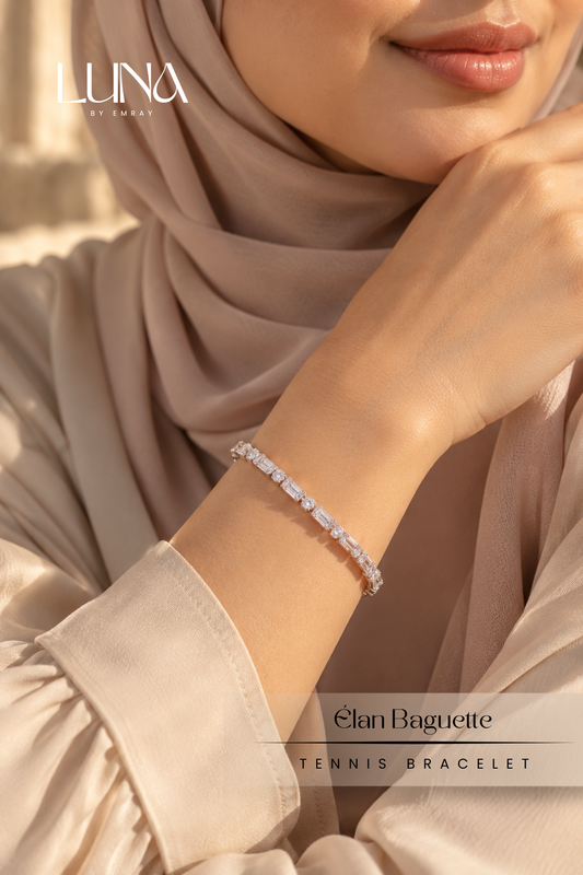 Luna: Élan Baguette Tennis Bracelet