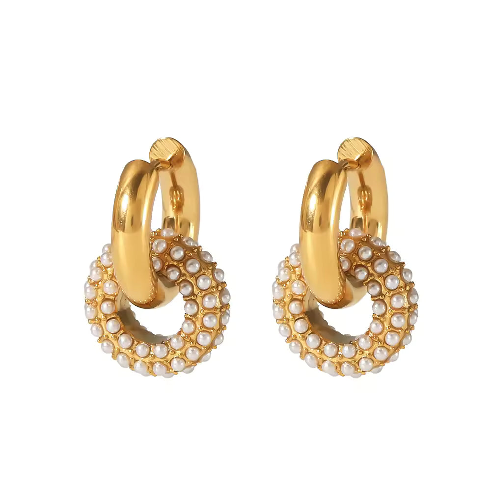 Luna: Element | Halo Zirconia Earrings