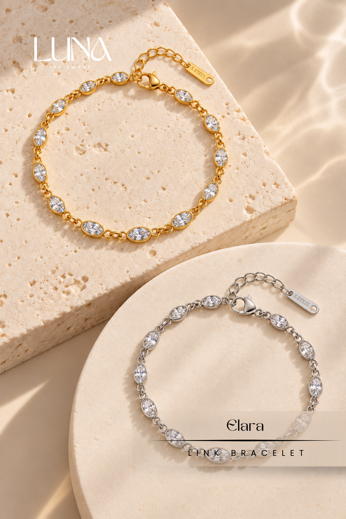 Luna: Elara Oval Link Bracelet