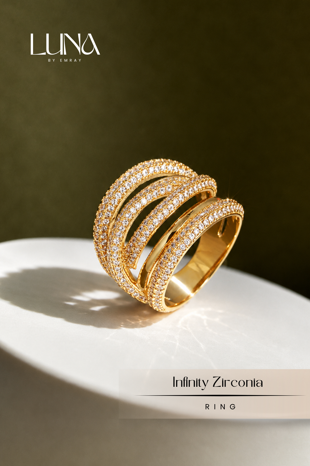 Luna: Infinity Zirconia Ring