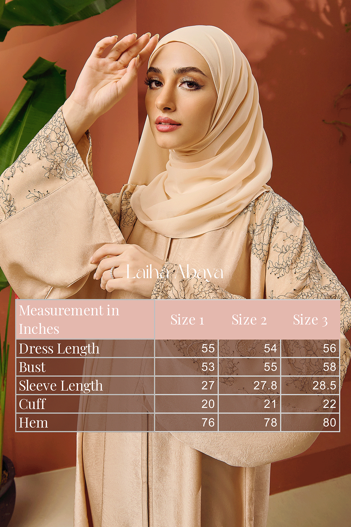 Laiha Abaya: Beige