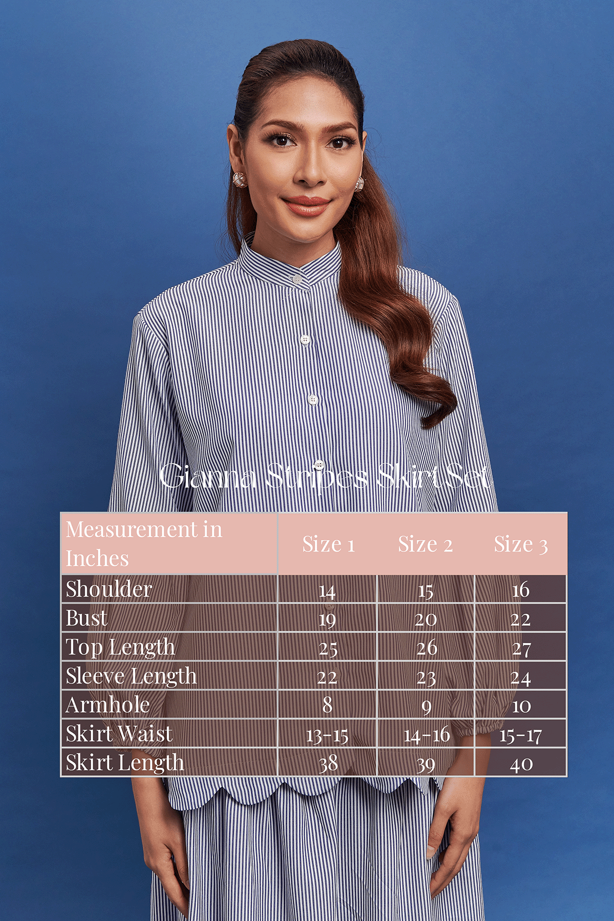 Gianna Stripes Skirt Set