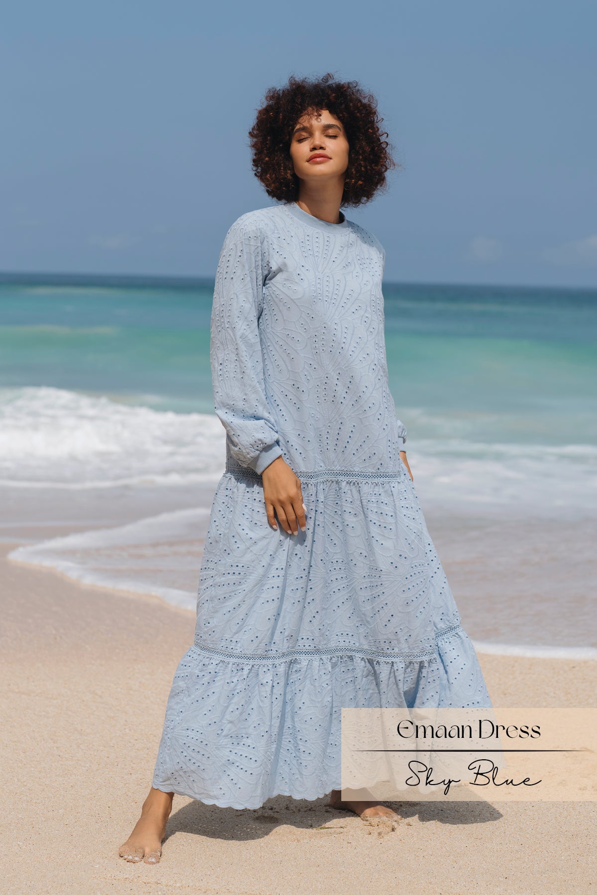 Emaan Dress: Sky Blue